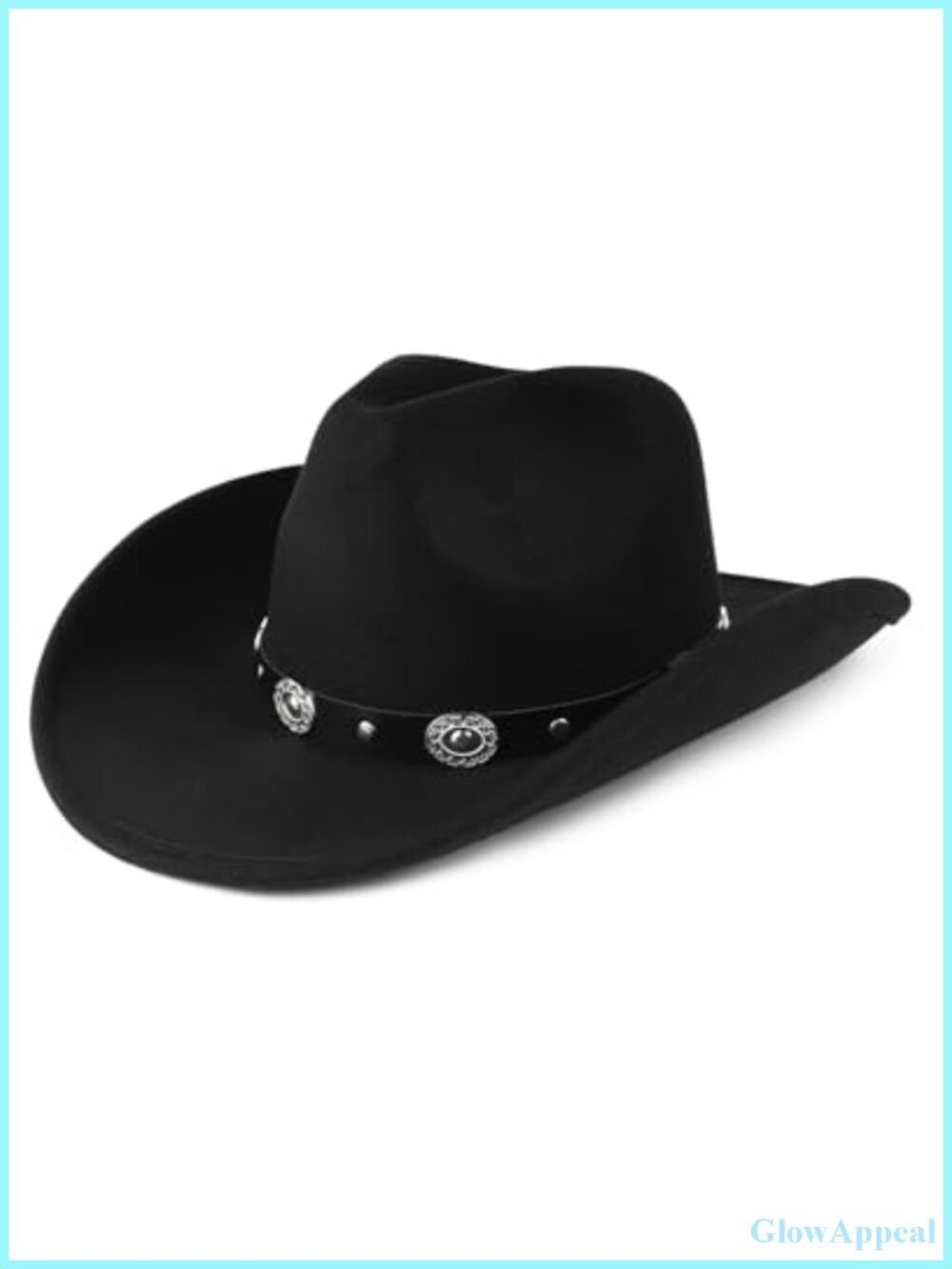 Zylioo Felt Cowboy Hat for Men Women Wide Brim Adjustable Western Style